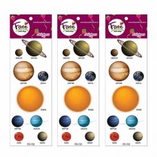 Güneş Sistemi Gezegenler 3D  Sticker (3 KARTELA)