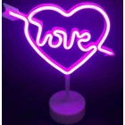  Dekoratif Kalp Şeklinde Love Led Neon Işıklı Gece Lambası
