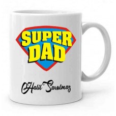 Babalar Günü Hediyesi Super Dad Kupa Bardak